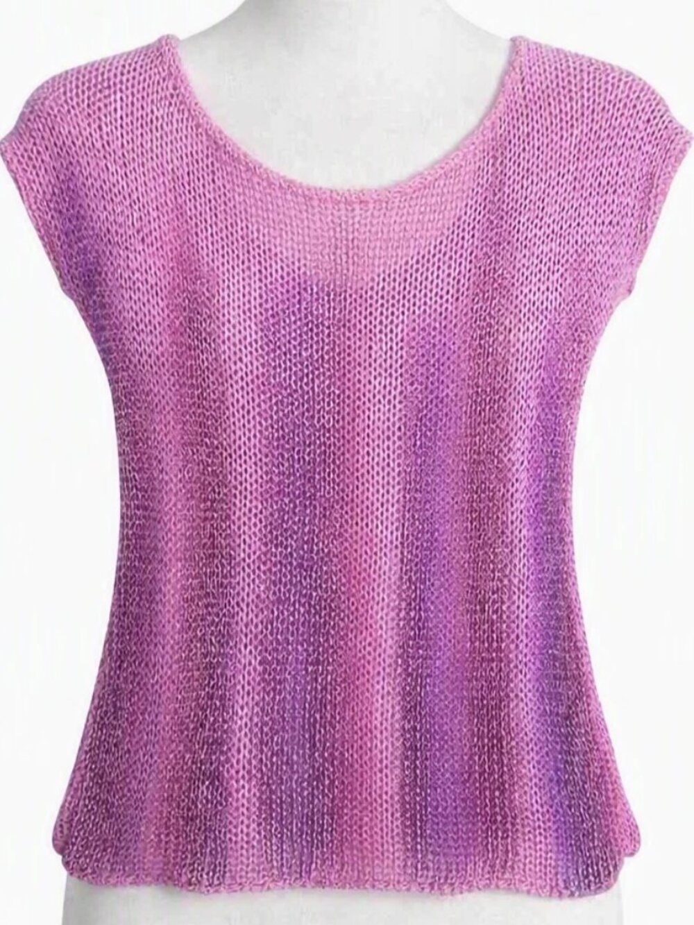 Zara Knit Sweater Women Size Medium Pink Ombre Open Back